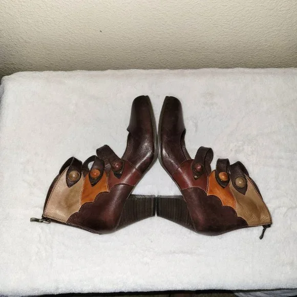 L' Artiste by Spring Step Womens Shoes Brown 39 Autumn Zip High Heel Pumps - Picture 5 of 9